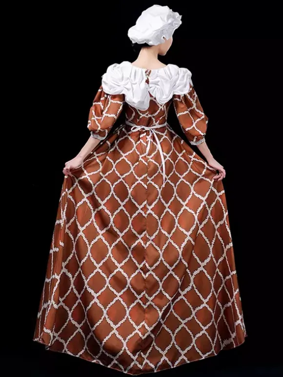 Womens Medieval Vintage Maid Dress European Court Renaissance Drama Aristocratic Costumes
