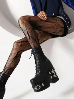 Women's Metal Details PU Leather Round Toe Heelless Ankle Boots