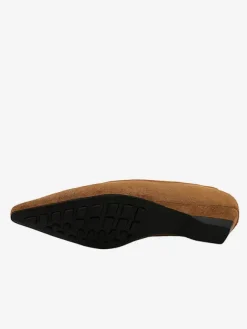 Women's Pointed Toe Suede Nap Ballet Flats In