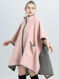 Women's Poncho Coat Oversized Cape Spring Outerwear 2026