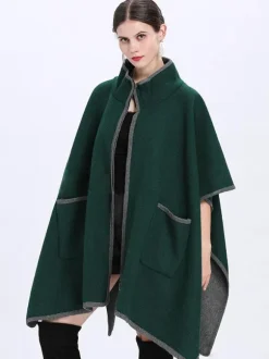 Women's Poncho Coat Oversized Cape Spring Outerwear 2026