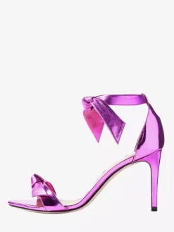 Women's Prom Shoes Metallic Open Toe Knotted High Heel Sandals