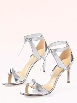Women's Prom Shoes Metallic Open Toe Knotted High Heel Sandals