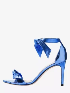 Women's Prom Shoes Metallic Open Toe Knotted High Heel Sandals