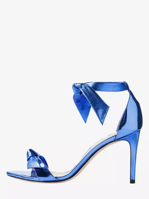 Women's Prom Shoes Metallic Open Toe Knotted High Heel Sandals