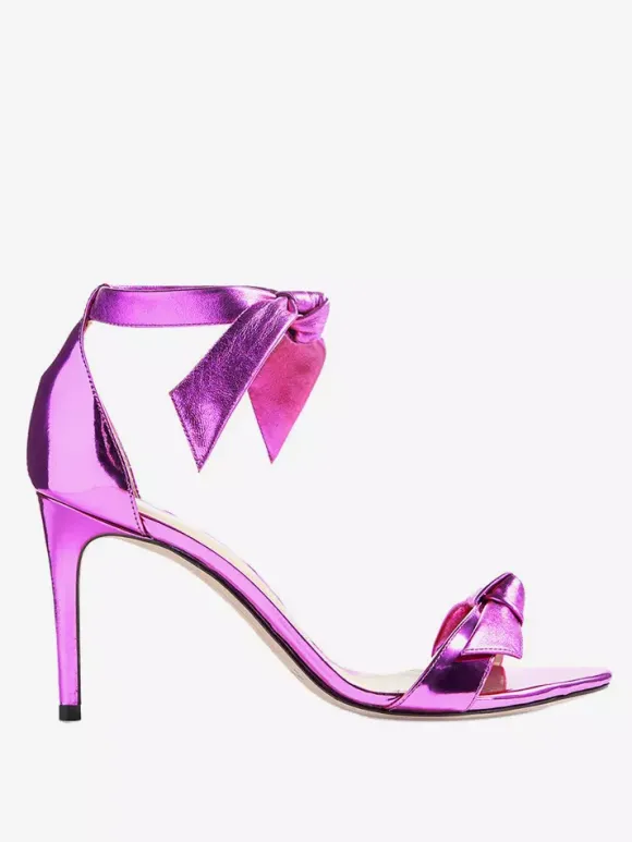 Women's Prom Shoes Metallic Open Toe Knotted High Heel Sandals