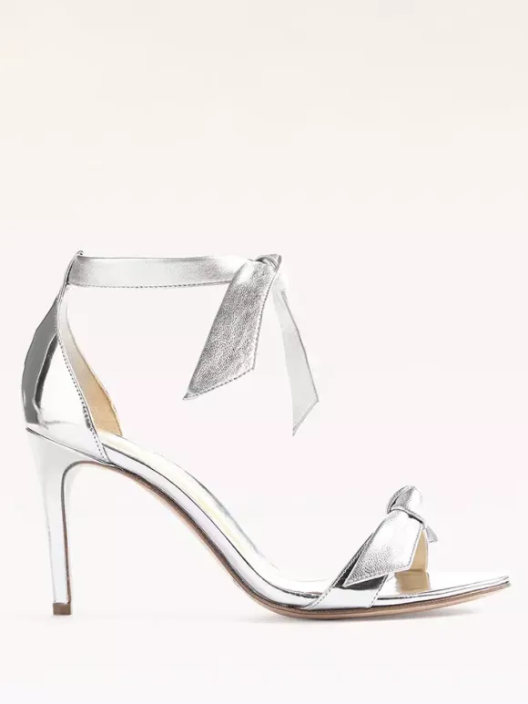 Women's Prom Shoes Metallic Open Toe Knotted High Heel Sandals