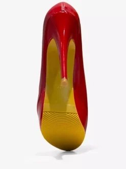 Womens Red Platform Shoes Round Toe Stiletto Heel Pumps