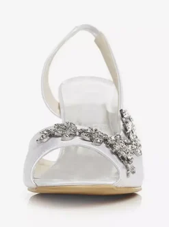 Women's Rhinestones Slingback Wedding Pumps