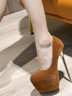Women's Sexy High Heels Stiletto Heel Suede Leather Pumps In