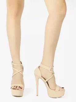 Women's Sexy Sandals Platform Open Toe Strappy High Heel Sandal Shoes