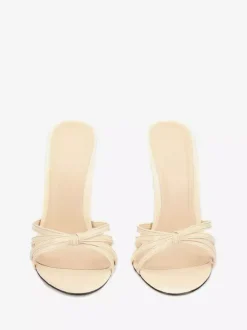 Women's Strappy Mule Heels in Black