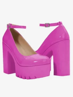 Women's Street Wear Chic Heels & Pumps Round Toe Chunky Heel