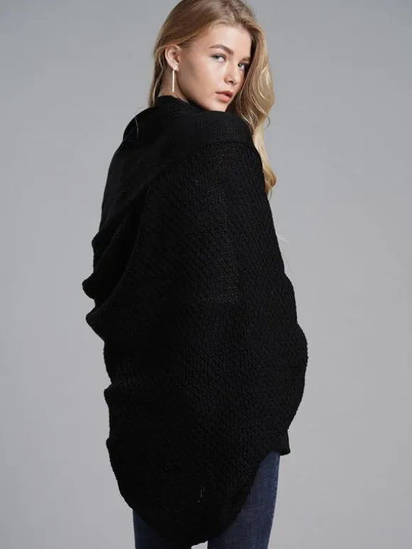 Women's Sweater Batwing Sleeves Open Front Cardigans For Fall Winter
