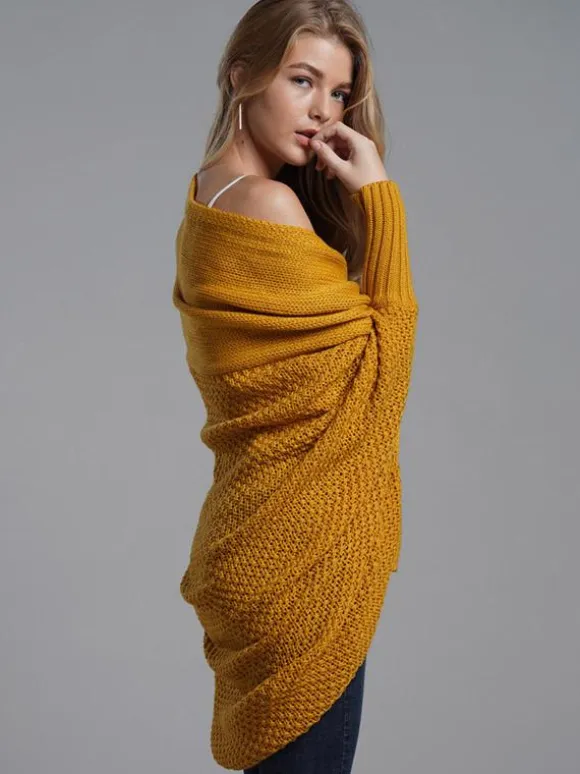 Women's Sweater Batwing Sleeves Open Front Cardigans For Fall Winter