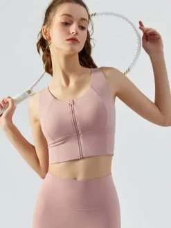 Women's Tennis Top Jewel Neck Nylon Sleeveless Activewear