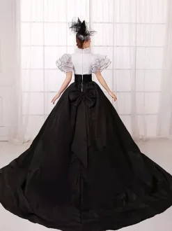 Women's Vintage Costume Victorian Ball Gown Black Dress Retro Costume