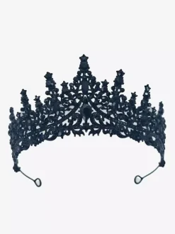 Womens Vintage Crown Tiaras Alloy Rhinestones Synthetic Gemstones Retro Headwear
