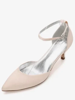 Women's Wedding Shoes Ankle Strap Kitten Heels