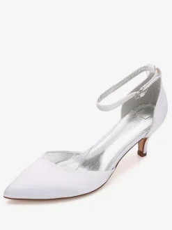 Women's Wedding Shoes Ankle Strap Kitten Heels