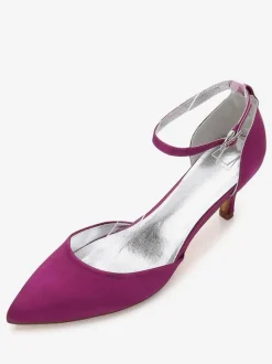 Women's Wedding Shoes Ankle Strap Kitten Heels