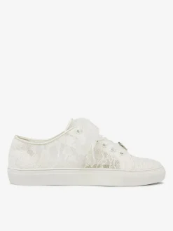 Women's Wedding Shoes Metal Details Canvas Round Toe Flat Bridal Sneaker Shoes