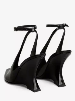 Women's Wedge Pumps Peep Toe Deisgned Heel Slingback Heels