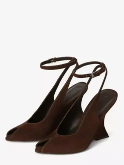 Women's Wedge Pumps Peep Toe Deisgned Heel Slingback Heels