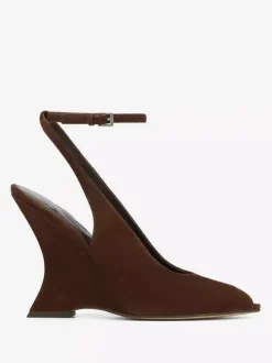 Women's Wedge Pumps Peep Toe Deisgned Heel Slingback Heels