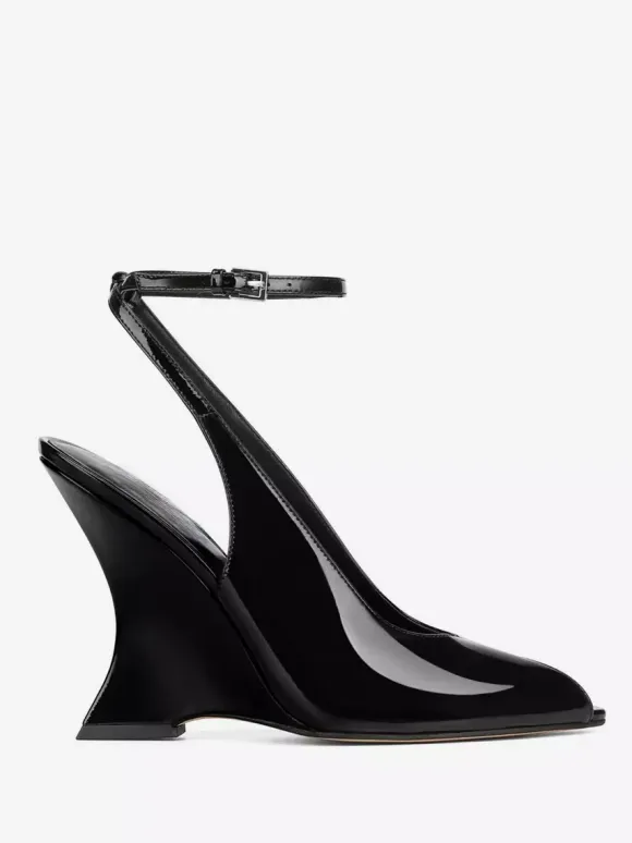 Women's Wedge Pumps Peep Toe Deisgned Heel Slingback Heels