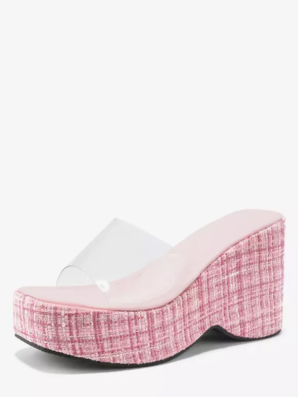 Women's Wedge Sandals Transparent Open Toe Sandal Wedges