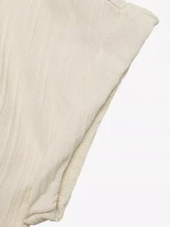 Women's White Black Striped Ribbed Bodycon Midi Dress - Sleeveless Scoop Neck Casual Summer Dress