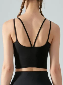 Women's Yoga Top Jewel Neck Nylon Sleeveless Activewear