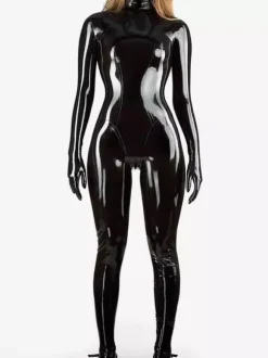 Women's Zentail Catsuit Latex Ammonia Patent Leather Jumpsuits
