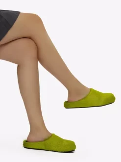 Women Winter Slippers Faux Fur Hair Round Toe slides