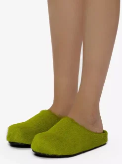 Women Winter Slippers Faux Fur Hair Round Toe slides