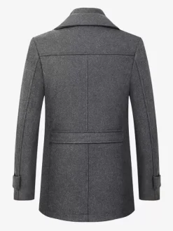 Woolen Coat for Men Long Sleeve Warm Coat Winter Wear
