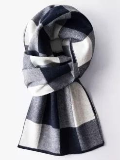 100% Wool Scarf For Men Plaid Scarf Neck Warmer