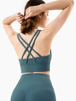 Yoga Bra Jewel Neck Nylon Sleeveless Tennis Top For Women