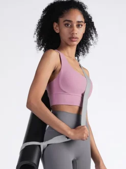 Yoga Bra Jewel Neck Nylon Sleeveless Tennis Top For Women