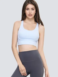 Yoga Bra Jewel Neck Nylon Sleeveless Tennis Top For Women