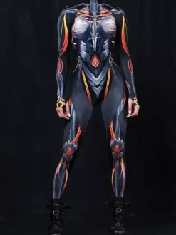 Zentai Neon Bodysuit Halloween Cosplay Costume 3D Digital Printing Uv Glow Bodysuit Halloween Holiday Catsuits & Zentai